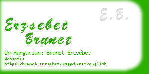 erzsebet brunet business card